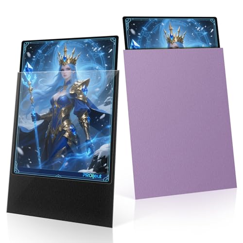 Image of 200 Pack Card Sleeves, Matte Dual Trading Card Sleeves with Opaque Back & Smooth Shuffle, Tear Resistant Card Protectors for MTG, TCG and Game Cards (Orchid Purple)