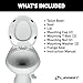 Flow Max White RV Camper Toilet with Round Plastic Bowl, 18