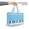 BestSounds Piano Bag, Zipper Waterproof Music Book Tote Bag Piano Accessories for Women, Gifts for Musicians (Blue) #1