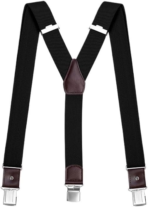 Adult Men's Elastic Webbing Suspenders Versatile Suit Accessory Suspender Hook