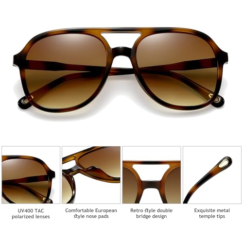 Tangle Free Aviator Sunglasses for Women UV400 Protection4