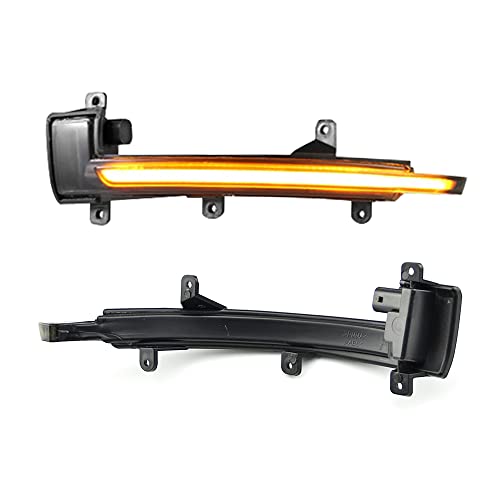 QKLsudua 2pcs Dynamic Sequential Blink LED Side Mirror Turn Signal Light Assembly Compatible with Au-di TT TTS MK2 8J TTRS R8