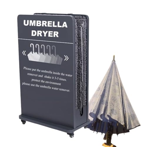 ShaiVrissian Wet Umbrella Dryer with Microfiber Absorbent Fabric Gray-S