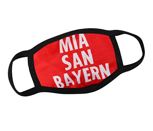 Alsino Mundschutzmaske Mundschutz Maske Motiv Mia san Bayern Atemschutz Waschbar wechselbarer PM 2.5 Filter Stoffmaske Herren, Damen, Kinder