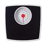 Taylor Precision Products Analog Scales for Body Weight, 330LB Capacity, Easy to Read Large 5' Dial, Black Vinyl Mat Platform, 10.3 x 10.6 Inches, Black