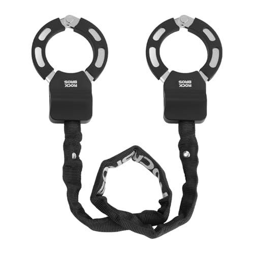 ROCKBROS 自転車 鍵 電動キックボード ロック 手錠型 チェーンロック カギ 頑丈 盗難防止 ヘルメット ロック 傷防止 54mm以内対応