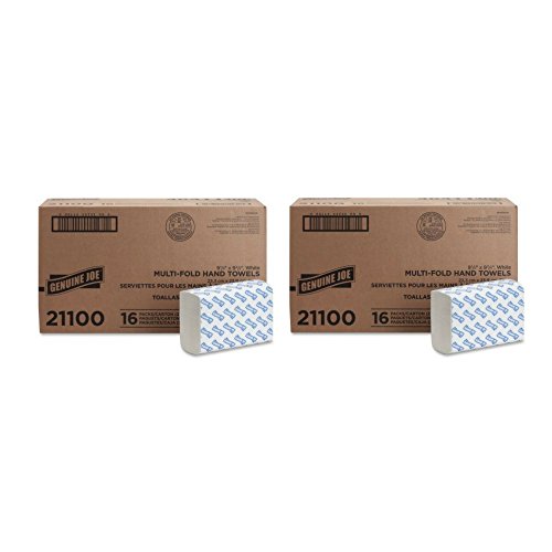 Genuine Joe GJO21100 Multifold Towels 9.5 x 9.10 pack of 16 - (2 Pack)