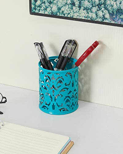 Easypag 2 Pack Pen Holder For Desk Premium Metal Pencil Holder Pen Cup Marker Holder Makeup Brush Holders, Desk Accessories & Workspace Organizers For Home, School & Office,Dark Teal #TOP4