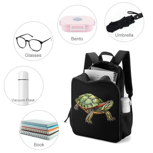 Red Eared Slider Turtle Backpack Adjustable Strap Travel Backpack Business Laptop Backpack Carry on Backpack3
