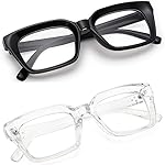 COASION Classic Non-prescription Clear Lens Eyeglasses for Women Thick Square Frame Eyewear - Image 3