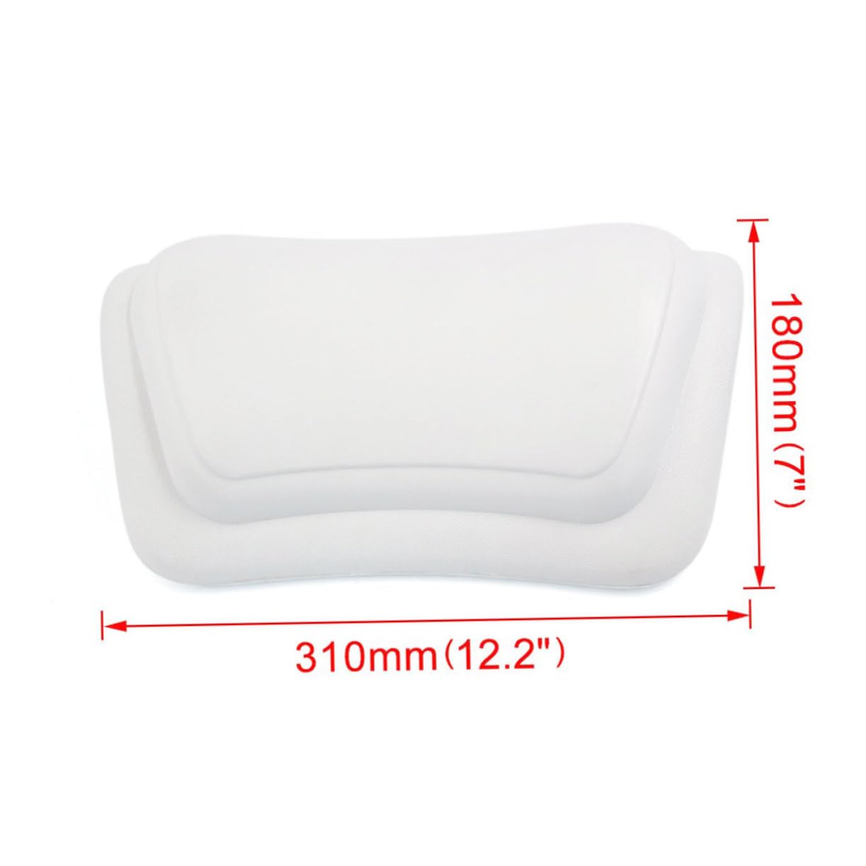 Cuscino Vasca da Bagno in PU con Ventose Ultra Resistenti Morbido e Compatibile con Tutte Vasche per Adulti e Relax e Spa Colore