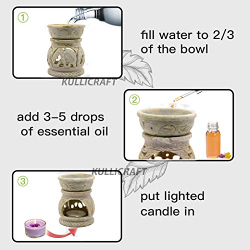 Image of Marble Carving Agarbatti Stand, Combo | Soapstone Hand-Carved, Incense Holder, Aroma Burner, Ash Catcher, Spiritual Decor for Puja Room
