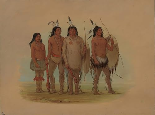 Tableaux peinture sur toile decoration chambre nordique George Catlin