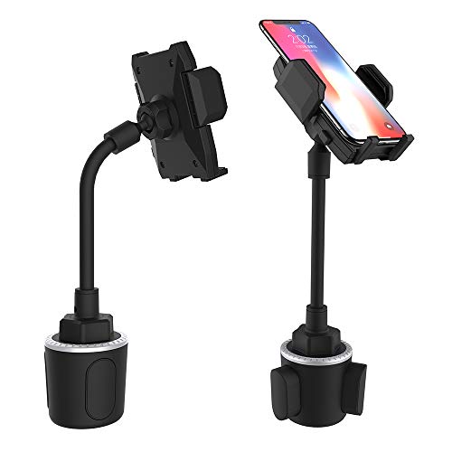 Cup Phone Holder for Car, Universal Adjustable Gooseneck Car Cup Holder Phone Mount for Cell Phone iPhone 11 Pro/X/Xs/XR/Xs Max/8/8Plus/7/6s/SE,Galaxy S10/S9/S8/S7/Note 8 9