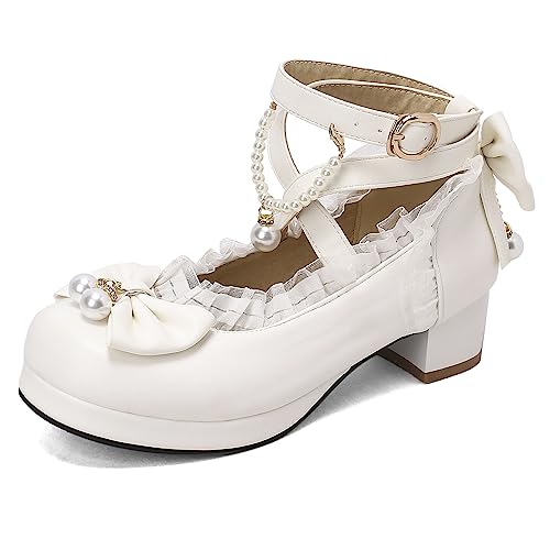 Chaussures Mary Janes Lizoleor à bout rond pour sublimer vos tenues de fête avec confort