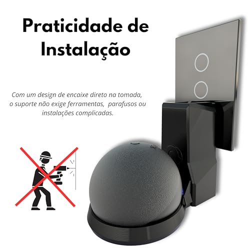 Suporte De Tomada Parede Levitar Amazon Alexa Echo Dot 5 Stephan