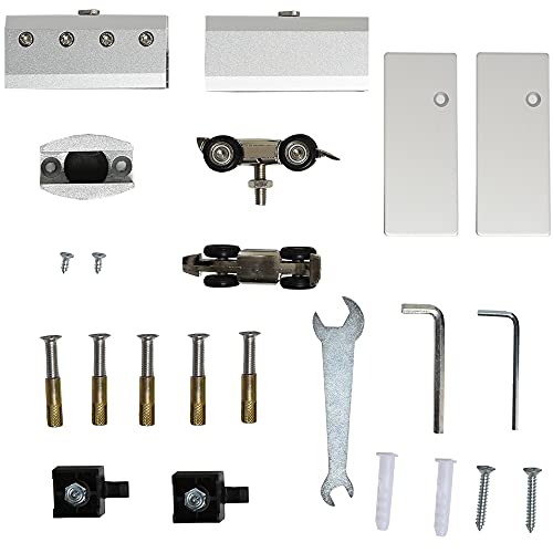 HOMCOM Glasschiebetür Schiebetür Tür Zimmertür mit Griffstange einseitig satiniert 77,5 x 205 cm