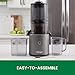 Omega Cold Press Juicer - Hands Free Vegetable and Fruit Masticating Juicer Machine with 68-oz. capacity, Extra Large Hopper for No-Prep and Whole Recipe Batch Juicing, Easy Clean, 150-Watts, Gray