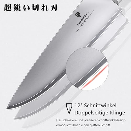 SANMEIHO Kochmesser 20cm Profi Japanisches Küchenmesser Chefmesser – Ansicht 4