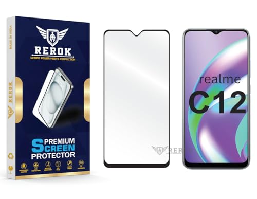 Image of Gorilla Tempered Glass Screen Protector Compatible with Realme C12 [Pack of 1] | Edge-to-Edge, Bubble-Free, Case Friendly, Easy Installation Kit