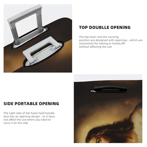 Jesus Christ Clasped In Prayer Elastic Travel Luggage Covers Dustproof Scratch-Resistant Suitcase Protector Fit 22-24 Inch3