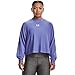 Under Armour Women's Rival Terry Oversized Crew, (495) Baja Blue / / White, Medium