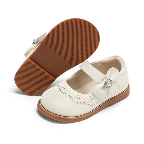 Image of PHIRAMIN Toddler Girl Mary Jane Student Oxford Shoes-Little Girl School Uniform Shoes for Wedding Party