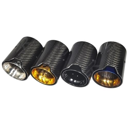 Puntas de escape fibra de carbono brillante boquillas decorativas coche para M2 F87 M3 F80 M4