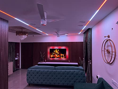 Image of Aluminum Gallium Arsenide WS2812B RGB Individually Addressable Pixel LED Strip Lights-3 Meters(9.8ft)-60 LEDs /m-DIY Projects,Home Decoration,Lighting Effects + SP103E RF Remote Controller,Multicolor