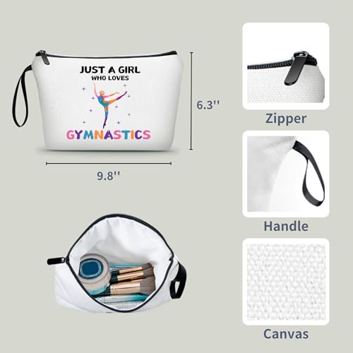 ARIOSEY Gymnastics Cosmetic Bag, Travel & Daily Use, Gymnastics Theme, Multifunctional Makeup Bag, Gift for Girls & Women,Christmas