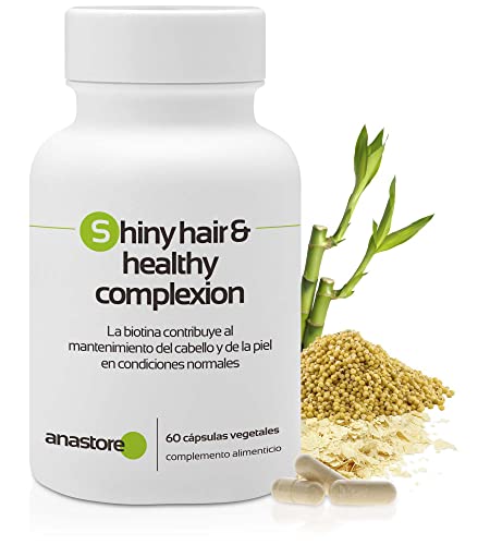 Shiny Hair & Healthy Complexion * 60 cápsulas * Levadura de cerveza con vitaminas B, exudado de bambú y semillas de mijo