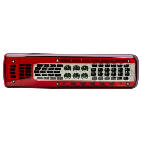 LONGLING Passenger Left Side N/S Full LED Tail Light Rear Lamp 24V with Number Plate Light for VOLVO 2013+ Euro 6 Truck FH FM FL FMX Renault truck T K C Range