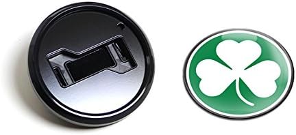 GoBadges BKC031 Shamrock - Magnetic Black Grill Badge Holder Combo/Universal Fit/No Tools Required/Weather-Proof and Car-Wash Safe