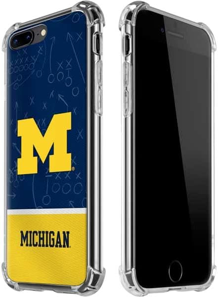 Skinit Clear Phone Case Compatible with iPhone 7/8 Plus - Officially Licensed University of Michigan M Logo Bold Design