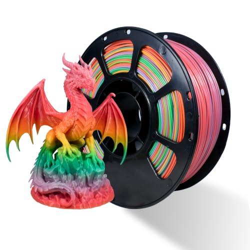 iBOSS PETG Filament 1.75 mm Rainbow, Colour Gradient 3D Printer Filament, 1 kg (2.2 lbs), PETG Tanghulu Red Yellow Green