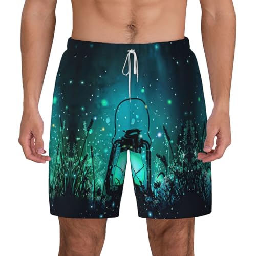 Short de plage imprimé lucioles pour l'été et le surf