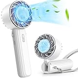 【2024新登場・冷却プレート】Lamicall ハンディファン 冷却プレート搭載 : 折り畳み 携帯扇風機 手持ち ミニ扇風機 ペルチェ モバイル 冷却ファン 3段階風力調節 強力 冷感 プレート 2000mAh 長時間稼働 強力 持ち運び Type-C 充電式 小型 軽量 卓上 静音 首掛け ストラップ付き ホワイト