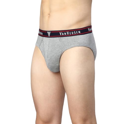 Image of Van Heusen Cotton Men Colour Fresh Briefs - Pack of 1 - Durable Elasticized Waistband, Ultra Soft