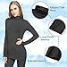 LE VONFORT Womens Turtlenecks Long Sleeve Stretch Casual Snow Thermal Shirts Black Large