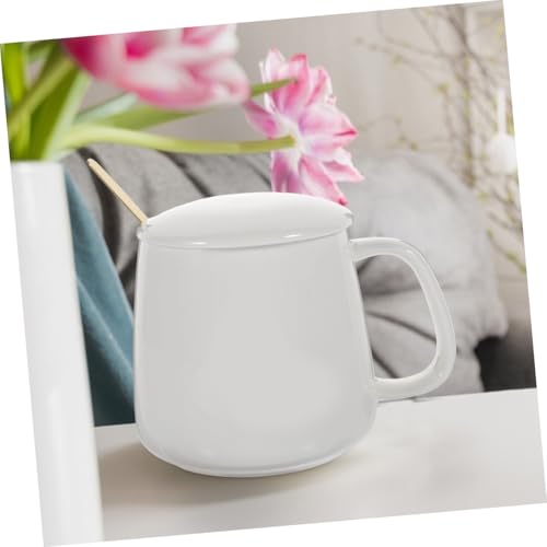 Happyyami Thermostatic USB Mug Warmer 55℃ Milk Cup Heating Pad Ceramic Coffee Cup Warmer for Milk and Office Use with Gravity Sensor in Beige