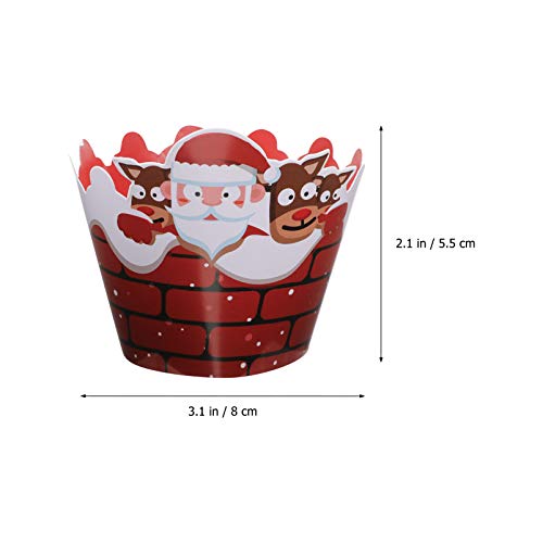 ABOOFAN 72 peças para decoração de presente elfo - palitos sortidos de bolo Papai Noel ornamentos de