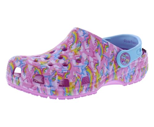 Image of Crocs Classic Unicorn Clog Infant /Toddler Shoes Size 3, Color: Taffy Pink /Team Rosy Pink