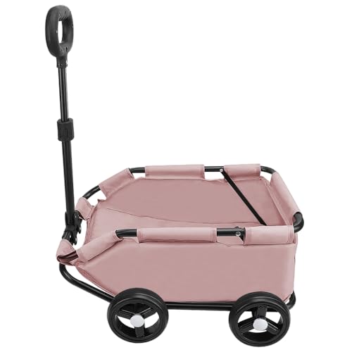 Poussette pour chien rose pliable à 4 roues pour petit toutou