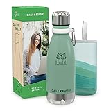 botella vidrio 350 ml ✅ KIT DE ACCESORIOS. Nuestra botella térmica incluye un tapón de rosca en acero inoxidable para un cierre hermético y un mosquetón para transportarla en mochilas, bolsos o equipos deportivos. Además, su funda protectora de neopreno, la convierte en la compañera perfecta para cualquier tipo de actividad diaria: coche, oficina, colegio, ocio, actividades al aire libre… ¡No habrá plan que se te resista!
