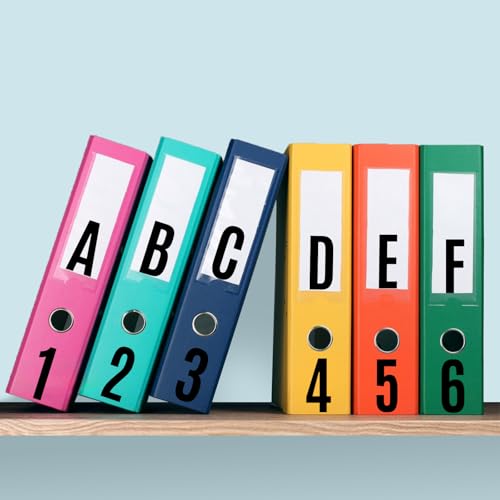 image for PartyGarden 9 Sheet Large Letter Stickers - 3 Inch Black Vinyl Self Ad