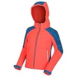Winddicht. Regatta Unisex Kinder \'Astrox Ii\' Reflektierende Softshelljacke Softshell Jacke 11-12 Jahre Fiery Coral/Petrol Blue