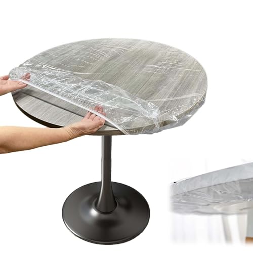 MisFun Mantel Transparente Redondo Dia.75 CM, Protector Mesa Transparente, Mantel Redondo de PVC Impermeable, Protector Mesa Mantel Antimanchas, Cocina Comedor Muebles de Madera Cubierta