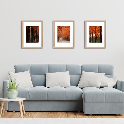 KAIWIN Picture Frame Grey A3 Set of 3-21x30 cm (A4) with Mat, Photo frame with acrylic glass for hanging for photos posters, puzzles - Image 4