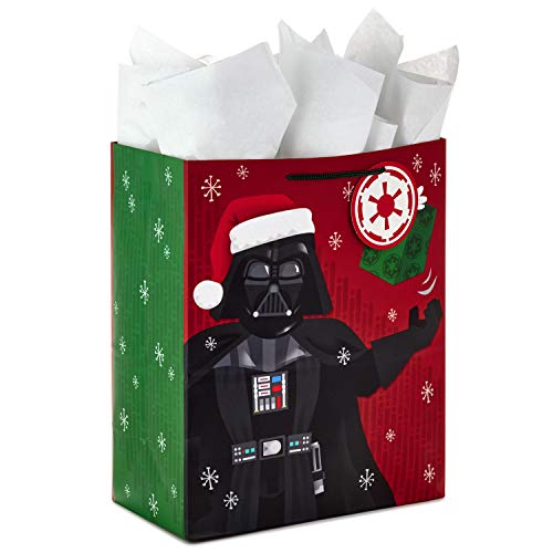 Crazy Deals Hallmark 13 Large Star Wars Gift Bag with Tissue Paper (Darth Vader) for Holiday and Christmas Presents
