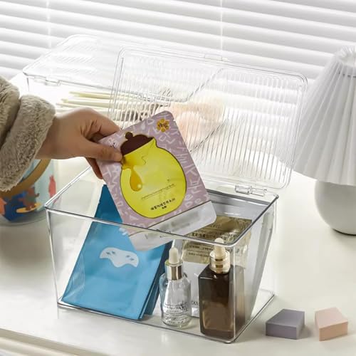 Boîte de rangement transparente haut de gamme avec couvercle robuste - 3